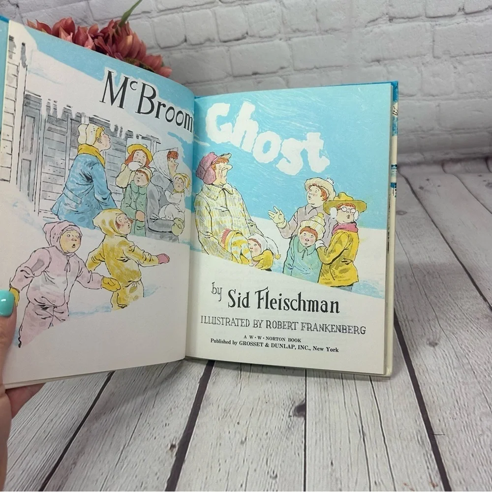 vintage 1971 McBroom's Ghost Illustrated hard back Book by sid fleischman